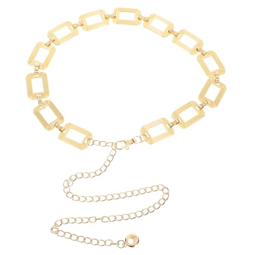 WRITWAA Metall Taillenkette Taillengürtel Taillenkette Gürteldekor Nieten Taillenketten Für Kleider Gürtelketten Kleidergürtel Silber Strass Taillenkette Kreuz Taillenkette von WRITWAA