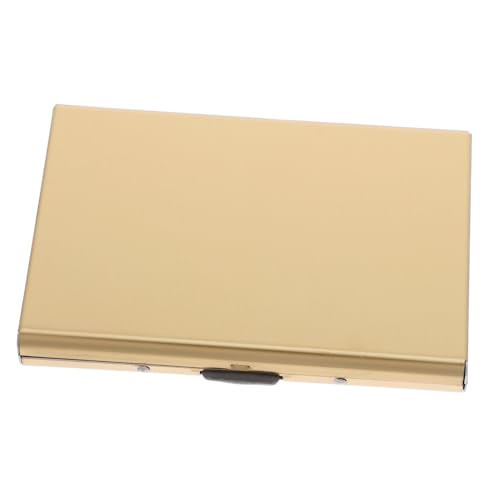 WRITWAA Metallkartenbeutel Kartenhalterfall Kreditkartenetui Aus Edelstahl Kreditkartenorganisator Metallgeldbörse Für Damen Kartenhalter Aus Edelstahl Golden Rostfreier von WRITWAA