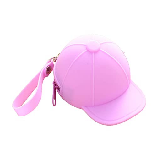 WRITWAA Mini Silikon Münzbörse Baseball Mütze Cartoon Geldbeutel Leicht Für Mädchen Kleine Münzen Karten Tasche Zufallsfarbe Zufällige Farbe Zufällige Farbe von WRITWAA