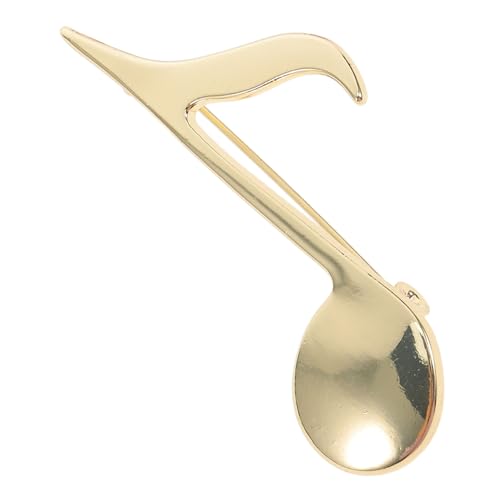 WRITWAA Minimalistische Musiknoten Brosche Anstecknadel für Damen und Herren Goldplattierte Musikalische Brosche für Kleidung Taschen Hüte und Accessoires für Musiker und Musikliebhaber von WRITWAA