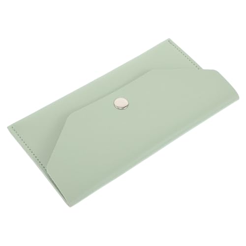 WRITWAA Langer Pu-Leder Geldbeutel Für Damen Elegante Geldbörse Mit Kartenfächern Und Münzfach Kompakte Geldbörse Für Bargeld Und Karten Organizer-lösung Wassergrün von WRITWAA