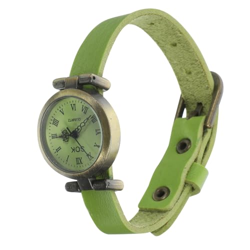 WRITWAA Elegante Vintage-Uhr Für Damen Modisch Römische Zahlen Grüne Quarz-Armbanduhr Für Damen WRITWAA Elegante Vintage-Uhr Für Damen Modisch Römische Zahlen Grüne Quarz-Armbanduhr Für Damen von WRITWAA