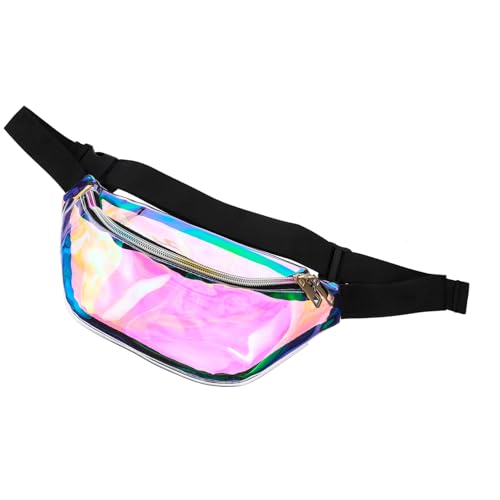 WRITWAA -langlebige Silberne Gürteltasche für Mädchen Glänzende Brusttasche Stilvolle Hüfttasche für Damen Modische Tasche von WRITWAA