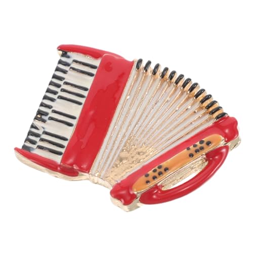 WRITWAA Musikalische Handwerkskunst Brosche Handgefertigtes Akkordeon Anstecknadel Robustem Legierungsmetall für Herrenanzüge und Freizeitkleidung mit Sicherem Verschluss und von WRITWAA