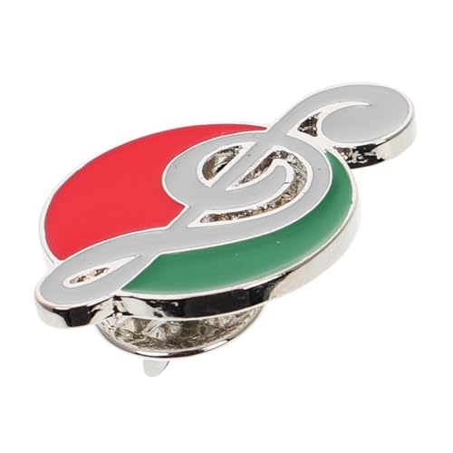 WRITWAA Musiknoten Brosche aus Legierung Kreative Emaillierte Gitarrenbrosche Lebensechte Instrumenten Anstecknadel für Anzüge Kleider Rucksäcke Kleines Tragbares Accessoire für von WRITWAA