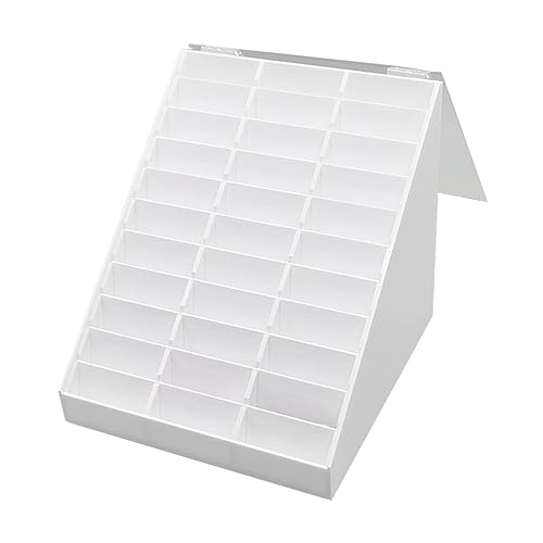 WRITWAA Nagel Display Box Weiß Aufbewahrungsbox Maniküre Organizer Nagelspitzenbox Salonbedarf Kompakt von WRITWAA
