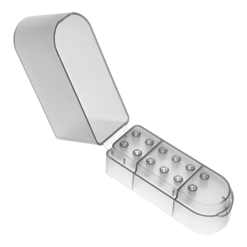 WRITWAA Nagelbohrerhalter Aus Kunststoff Nagelbohrer Aufbewahrungsbox Nagelbohrer Bits Organizer Staubdichtes Etui Für Nagelschleifköpfe Bohrerhalter Mit Löchern Für Befestigung von WRITWAA