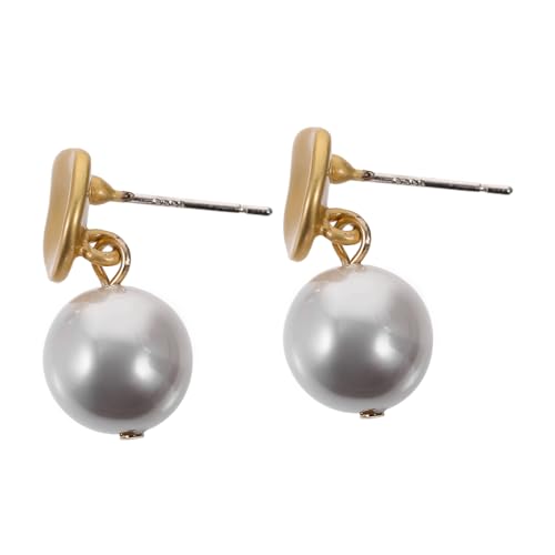 WRITWAA Natürliche Perlenohrringe Damen Mattgold Vintage Barock Stil Leichte Ohrstecker Allergiefrei Elegant Schmuck von WRITWAA