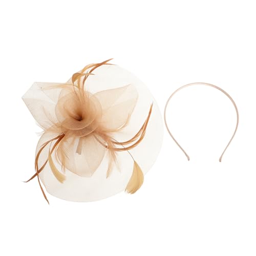 WRITWAA Netz Stirnband Für Damen Party Kopfbedeckung Haarschmuck Aus Mit Haarnadel Leicht Und Langlebig Für Bankette Cosplay Hochzeiten Und Fotoshootings in Roségold-farbe von WRITWAA