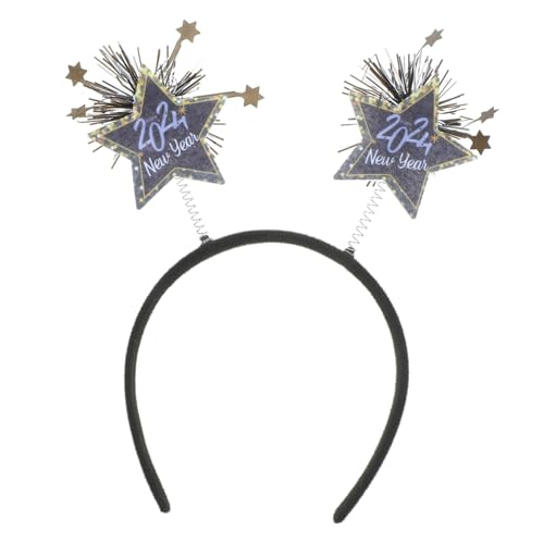 WRITWAA Neujahr Haarreif Party Kopfschmuck Wiederverwendbar Unverformbar Für Frauen Männer Festliche Foto Requisite Frühling Festival Dekoration von WRITWAA