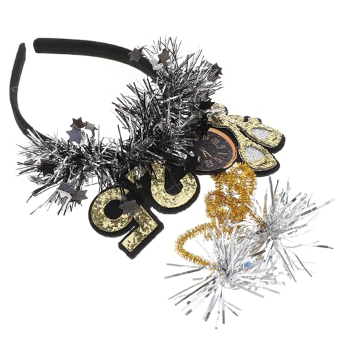 WRITWAA Neujahrsstirnband Weihnachtsstirnbänder Weihnachtsdekorationen Weihnachtsmittelstücke Weihnachtsschmuck Weihnachtsschmuck Neujahrszubehör Silvesterparty Foto Requisite Kunststoff von WRITWAA