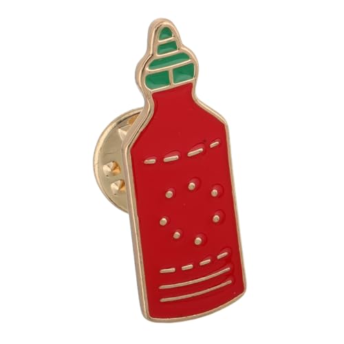 WRITWAA Niedliche Cartoon Ketchup Flaschen Brosche Langlebiger Legierung Bunte Anstecknadel für Hemdkragen Blazer und Rucksack Modisches Accessoire für Frauen und Mädchen von WRITWAA