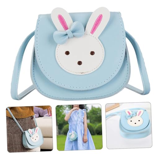 WRITWAA Niedliche mit Hasenmotiv Wasserfeste Mini schultertasche Verstellbarer Riemen Leichte Cartoon geldbörse für Mädchen als Fotorequisite und Alltagsbegleiter von WRITWAA