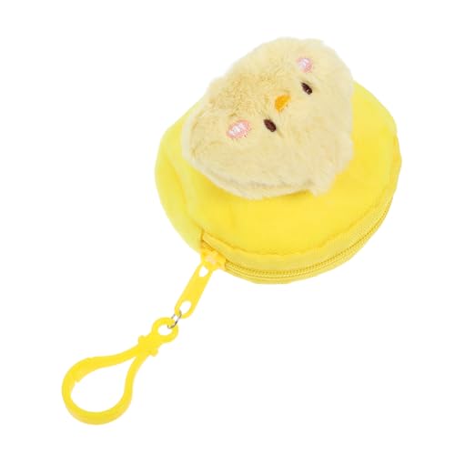 WRITWAA Niedlicher Mini kleingeldbeutel Huhn Plüsch Münzbeutel Cartoon Tierform Tragbare Mini Geldbörse für Münzen und Ohrhörer Aufbewahrung Studenten zu Ostern von WRITWAA