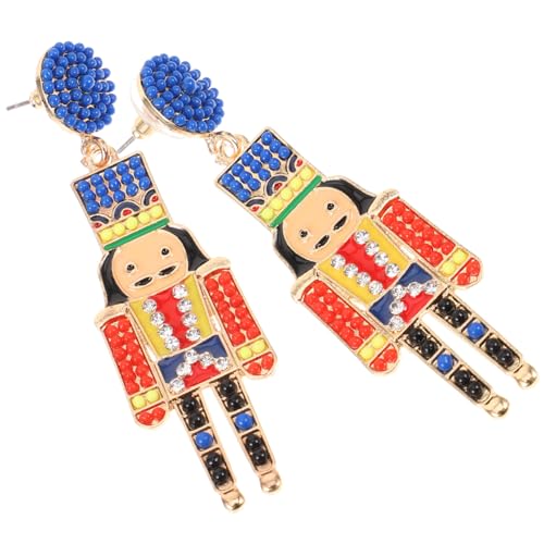 WRITWAA Nutcracker Ohrstecker Damen Kleine Perlenohrringe Langlebiger Modisch Elegant Stilvoll Einzigartiges Design Geeignet für Freunde Pflegeleicht Langlebig von WRITWAA