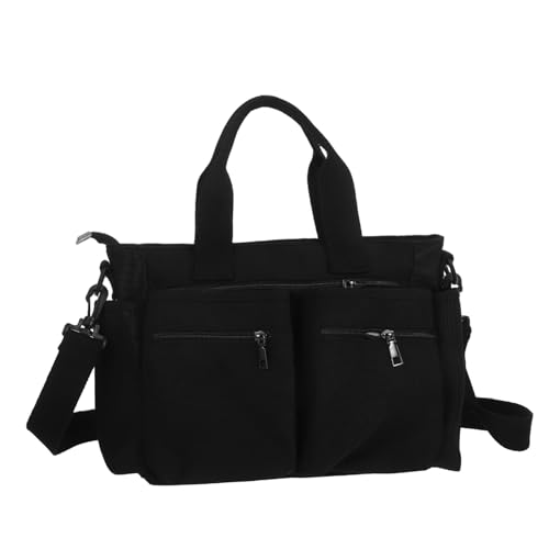 WRITWAA Nylon Tote Bag Damen Großes Fassungsvermögen Schultertasche Mit Mehreren Fächern Gepolstertem Tragegurt Abnehmbarer Schulterriemen Für Arbeit Schule Reise Alltag von WRITWAA