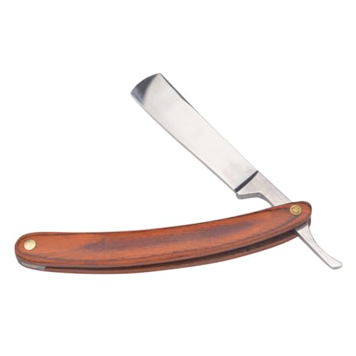 WRITWAA Old fashioned Rasiermesser mit Edelstahlklinge und Ergonomischem Holzgriff Manuelle Herrentaschenrasur Rostfrei Ausgewogenes Gewicht für Präzises Rasieren Langlebiges von WRITWAA
