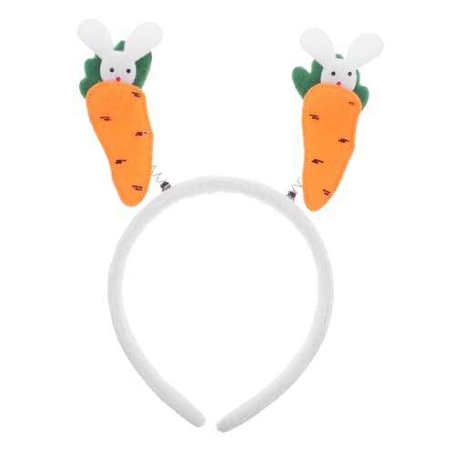 WRITWAA Osterhase Haarreif Bezauberndes Hasenohren-stirnband Mit Karotte Haaraccessoires Für Junge Mädchen Und Erwachsene Osterfeiern Und Cosplay-zubehör von WRITWAA