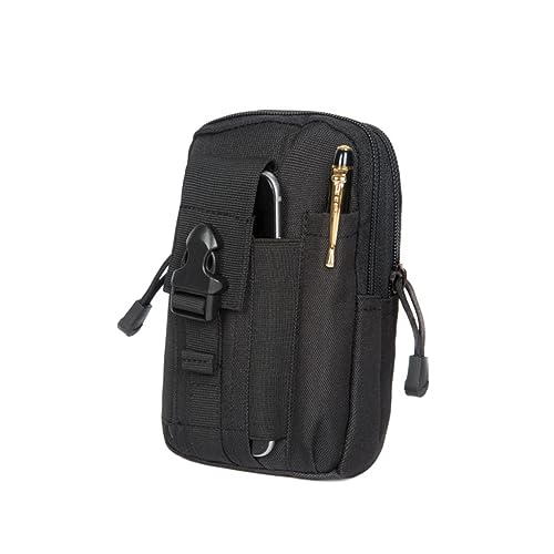 WRITWAA Herren Taktische Gürteltasche wasserdichte Hüfttasche Für Outdoor-aktivitäten Für Handy Schlüssel Und Geldbörse Schwarz Für Reisen Und Freizeit von WRITWAA