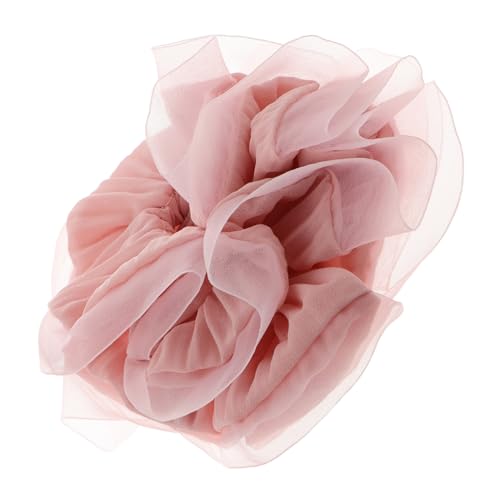 WRITWAA Oversized Organza Haargummi mit Rüschendesign Weicher Strapazierfähiger Zopfgummi für Hochzeiten Partys und Alltag Trendiger Haarschmuck für Frauen und Mädchen von WRITWAA