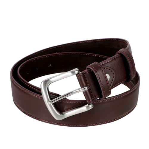 WRITWAA PU Geldgürtel mit Verstecktem Reißverschlussfach Verstellbarer Herren Gürtel Diskrete Geldtasche für Reisen Sicherer Geldversteck Gürtel Brauner Stilvoller Reisegürtel von WRITWAA