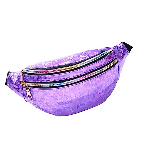WRITWAA Hüfttasche Für Damen Pailletten Reflektierende Gürteltasche Große Kapazität Ausweishülle Sonnenbrille Für Den Außenbereich Schillernd von WRITWAA