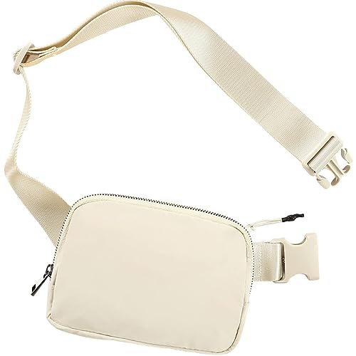 WRITWAA Modische Hüfttasche Tragbare Tasche Verschleißfest Aufbewahrungstasche Für Kleinigkeiten Wandern Laufen Reisen Damen Und Herren 1 Stück Weiß von WRITWAA