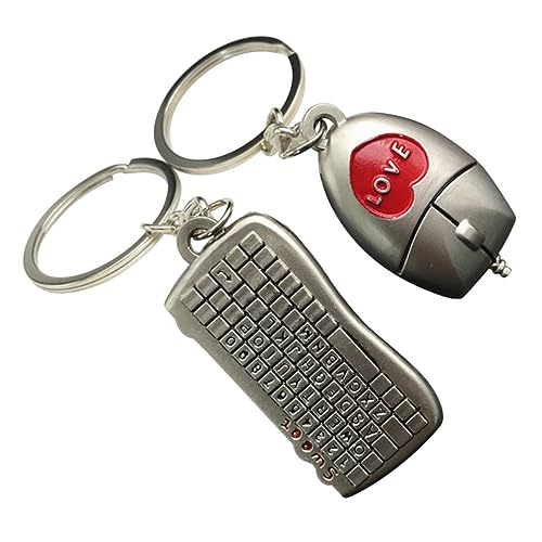 WRITWAA Eleganter Schlüsselanhänger Für Paare Mit - Und Tastatur-Design Charm-schlüsselring Für Paare Zum Hochzeitstag von WRITWAA