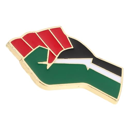 WRITWAA Palästina Flaggen Anstecknadel Metall Pin mit Freiheitsfaust Vielseitiges Modisches Accessoire für Kleidung Rucksack Hut Patriotisches Symbol für Männer und Frauen von WRITWAA