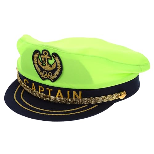 WRITWAA Kapitänshut Aus Polyester Matrosenhut Für Boote Dekorativer Hut Für Kostümpartys Partyhüte Für Cosplay Leichter Kapitänshut Für Bühnenauftritte von WRITWAA