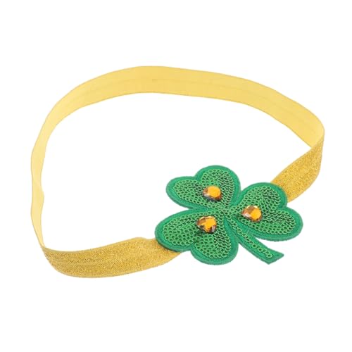 WRITWAA Grüner Haarreif St Patrick Für Frauen Kleeblatt-haarband Mit Band Verstellbares Blumen-stirnband Grünes Blumenkrone-haarband St Patricks Day Stirnbänder von WRITWAA