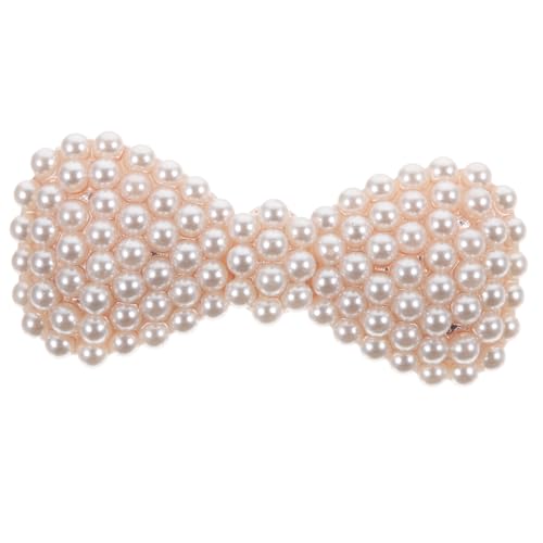 WRITWAA Perle Haarspange Marine Mit Bögen Haarnadel Haarzubehör Für Mädchen Haarspange Schleife Dünn Haarklammer Perle Für Haare Haarspangen Für Mädchen Bogen Clip Haarschmuck Weiß Metall von WRITWAA