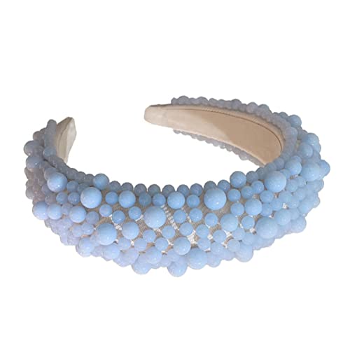 WRITWAA Perlenstirnbänder Für Mädchen Kreativer Perlen Kopfschmuck Perlen Haarband Accessoire Mode Stirnband Für Frauen Haarschmuck Für Partys von WRITWAA