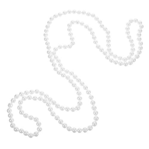 WRITWAA Perlenkette Damen Lang Glas Schmuck Leicht Elegant Doppelreihig Modisch Statement Halskette Für Frauen Trendiges Accessoire von WRITWAA