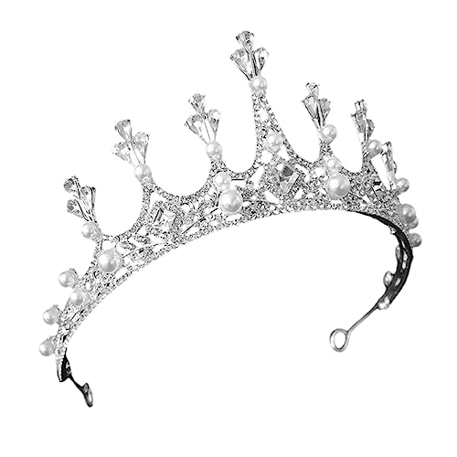 WRITWAA Perlenkrone Hochzeit Strasssteine Party Kopfschmuck Braut Strasssteine Damen Haarschmuck Braut Kopfschmuck Hochzeit Perlen Tiara Strass Haarschmuck Zinklegierung Silber WRITWAA Perlenkrone Hochzeit Strasssteine Party Kopfschmuck Braut Strasssteine Damen Haarschmuck Braut Kopfschmuck Hochzeit Perlen Tiara Strass Haarschmuck Zinklegierung Silber von WRITWAA