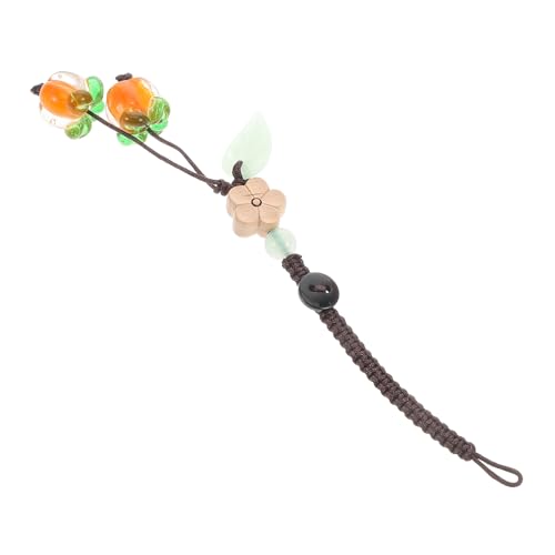 WRITWAA Persimmon Schlüsselanhänger Handgefertigt Frucht Charm Damen Accessoire Eleganter Autoschlüsselanhänger Modischer Telefonanhänger von WRITWAA