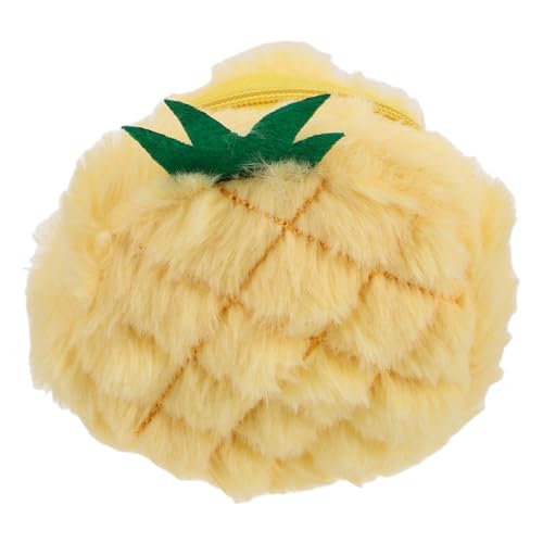 WRITWAA Ananas-plüsch-geldbörse Für Junge Mädchen Münzaufbewahrungstasche Weicher Schlüsselanhänger Zum Aufhängen Für Rucksäcke Und Taschen von WRITWAA
