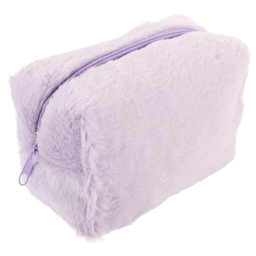 WRITWAA Kosmetiktasche Aus Plüsch Mit Reißverschluss Kulturbeutel Für Reise Und Camping Aufbewahrungsbeutel Für Lippenstift Und Gesichtspflege Geeignet Für Damen Und Herren von WRITWAA