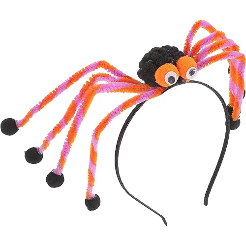 WRITWAA Plüsch Spinnen Haarreif für Halloween Lustiges und Süßes Stirnband für Partys Cosplay Karneval und Mehr Bequem und Leicht Plüsch Gefertigt von WRITWAA