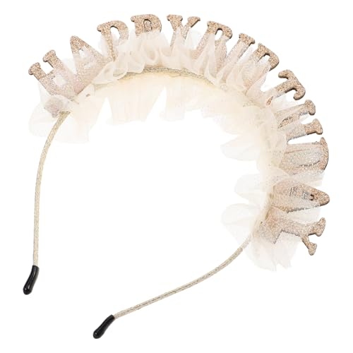 WRITWAA Prinzessin Geburtstagsfeier Haarband Süßes Netz Haaraccessoire für Mädchen Vielseitig und für Feiern und Anlässe Passt Sich Sicher Verschiedenen Kopfgrößen von WRITWAA