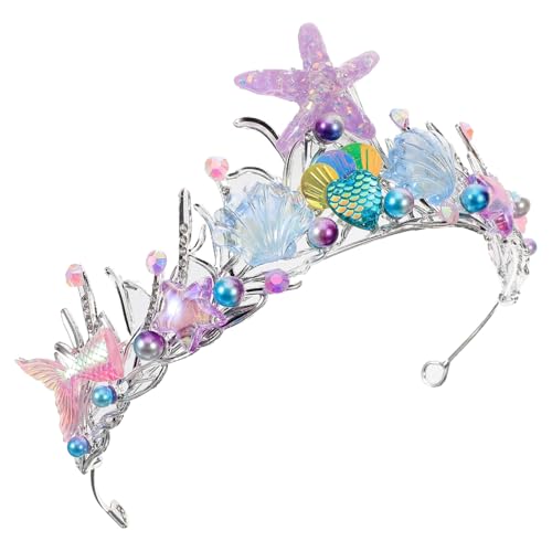 WRITWAA Meerjungfrauen-kronen-stirnband für Mädchen Urlaubs-stirnband für Geburtstagskrone Elegantes und Vielseitiges Haar-accessoire Aus Metall von WRITWAA