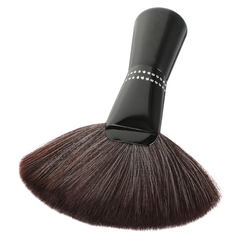 WRITWAA Professioneller Fächerpinsel für Damen Vielseitiger Nylon Make Up Pinsel mit Acryl Strassgriff zum Verblenden von Foundation Puder Präzises Tägliches Schminken Kaffee Farbton von WRITWAA