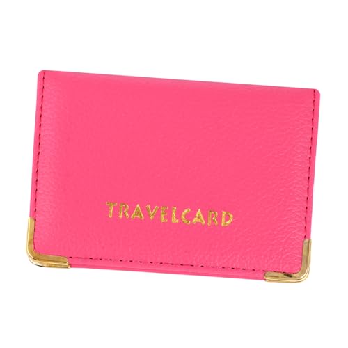 WRITWAA Pu Leder Schutzhülle für Bankkarten und Ausweise Dünn Reiß Wasserfest Praktische Kartenhülle für Reisen und Alltag Handlich Leicht Langlebig im Modischen Rosé von WRITWAA