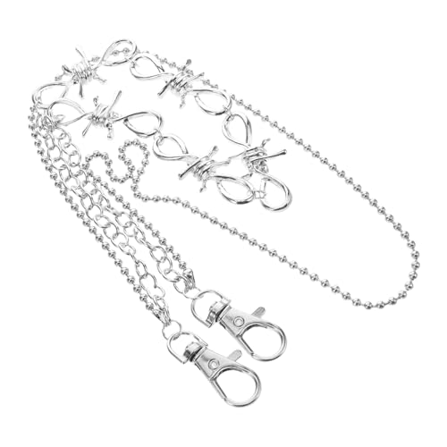 WRITWAA Punk Quasten Taillenkette mit Dorn Anhänger Hip Hop Metall Gürtel Kette für Jeans Unisex Hose Kette Modisches Accessoire für Männer und Frauen Vielseitig Tragbar Individueller von WRITWAA