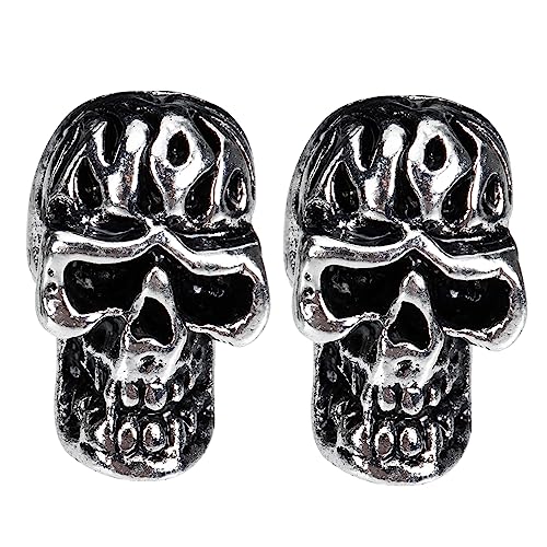 WRITWAA Punk Schädel Ohrstecker Herren Damen Piercing Ohrringe Minimalistisches Design Kratzfest Rostfrei für Halloween Alltag und Besondere Anlässe Geeignet von WRITWAA
