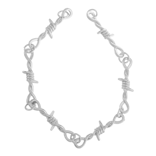 WRITWAA Punk Stil Waist Chain mit Einzigartigem Stacheldraht Design Verstellbare Metallkette für Jeans und Hosen Bequemer Körperschmuck für Frauen für Club und Party von WRITWAA