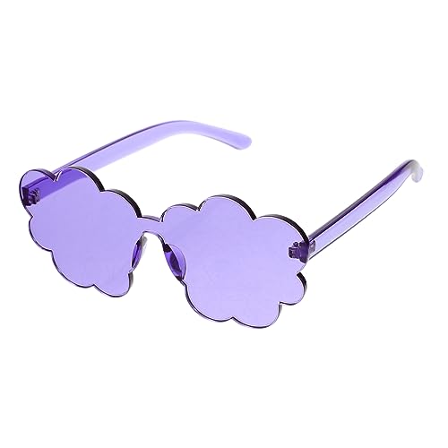 WRITWAA Randlose Blumen Brille Blumen Brille Rahmenlose Brille Für Mädchen Party Sonnenbrille Wolken Brille Für Frauen Blumen Sonnenbrille Für Mädchen Rahmenlose Sonnenbrille von WRITWAA