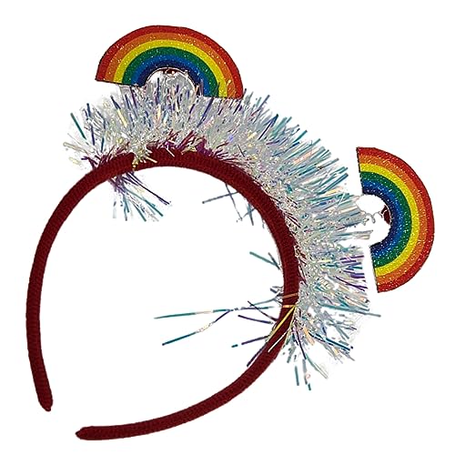 WRITWAA Regenbogen Accessoire Pride Month Haarreif Damen Haarband Haarschmuck Modischer Kopfschmuck von WRITWAA