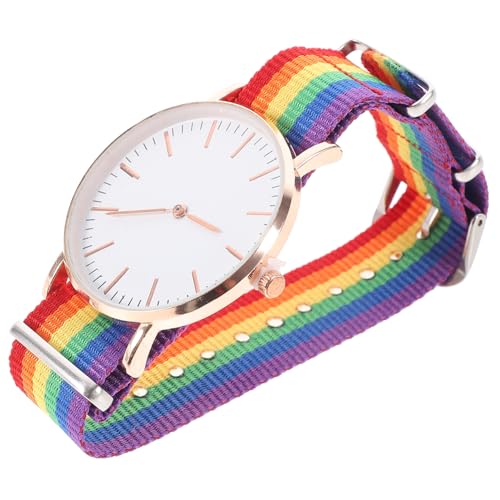 WRITWAA Armbanduhr Im Regenbogen-Design Für Jedes Alter Modische Quarzuhr Zarte Handgelenksdekoration in Roségold von WRITWAA