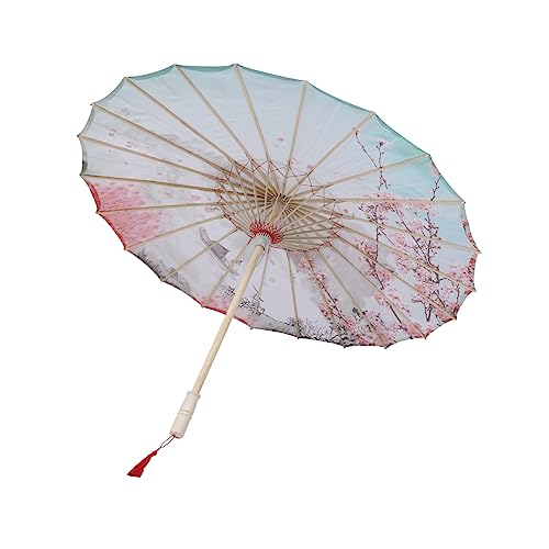 WRITWAA Regenschirm Aus Ölpapier Im Chinesischen Stil Hochzeitsdekor Requisite Bühnenfotografie-accessoire Einzigartiges Muster Holzgriff von WRITWAA